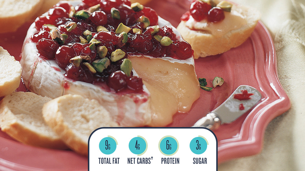 Brie with Cranberries and Pistachio Nuts
