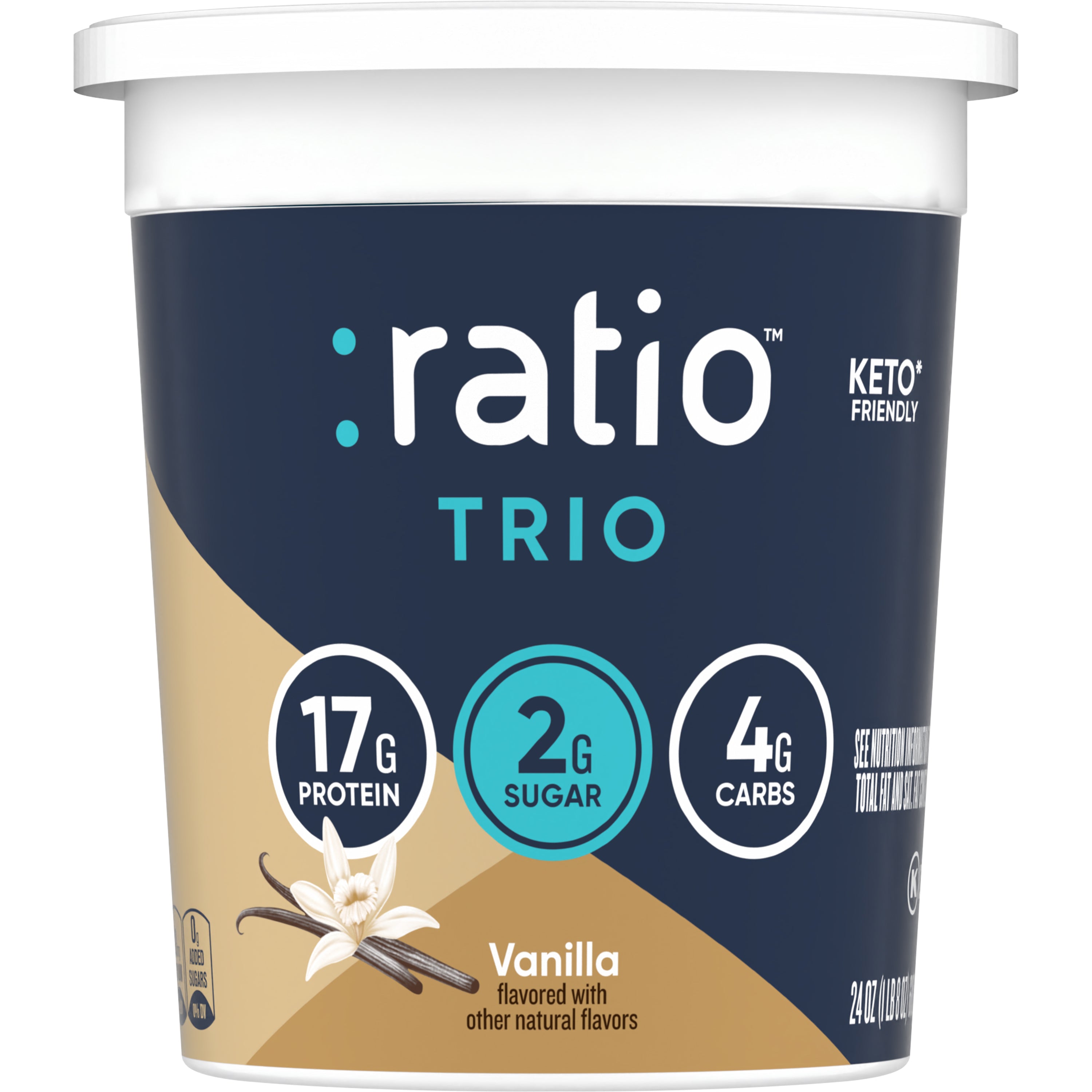 ratio Trio Vanilla Dairy Snack 24 oz Tub